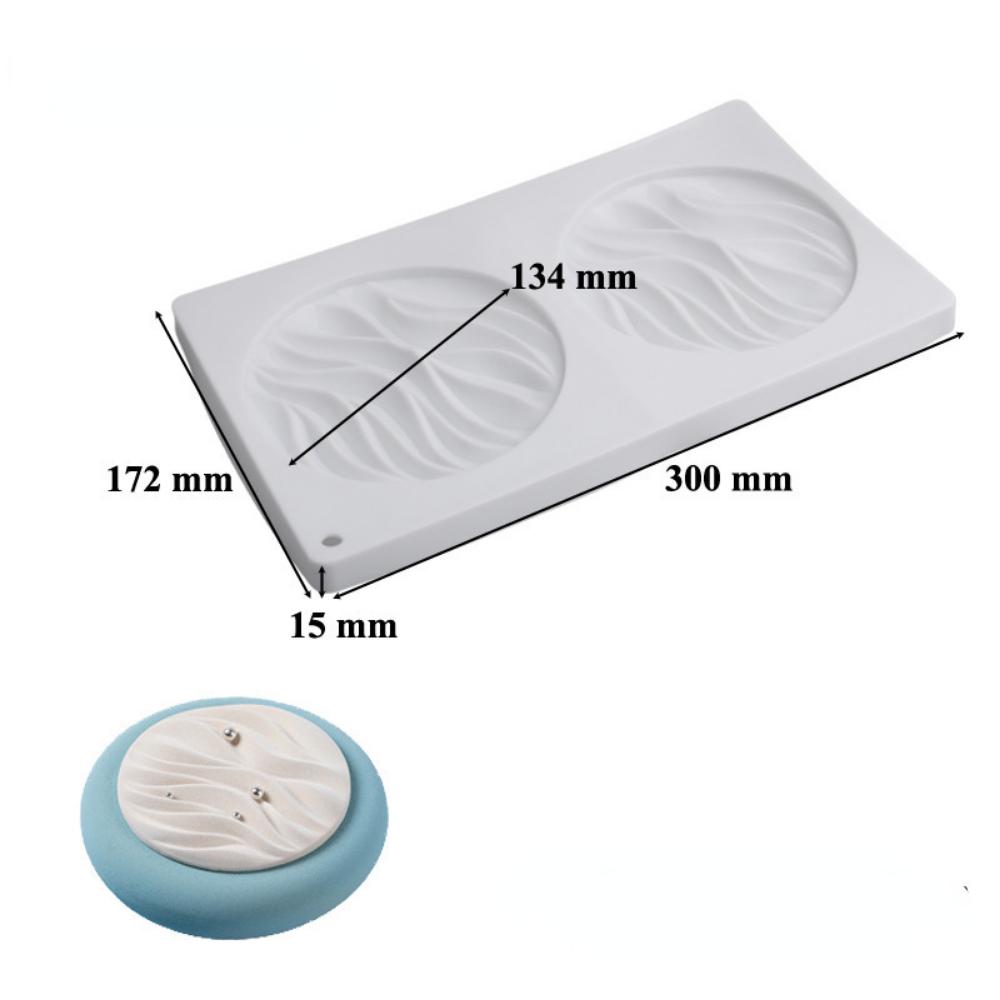 Round Wave Silicone Cake Mold Baking Art Mousse Decorative Mat Mold