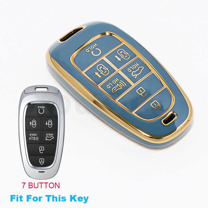 7 Buttons For Hyundai Nexo Tucson Sonata  Grandeur  Sonata Limited Sonata Sel Ev 6 Ev 8 Ioniq 5 Tpu Car Key Case Cover
