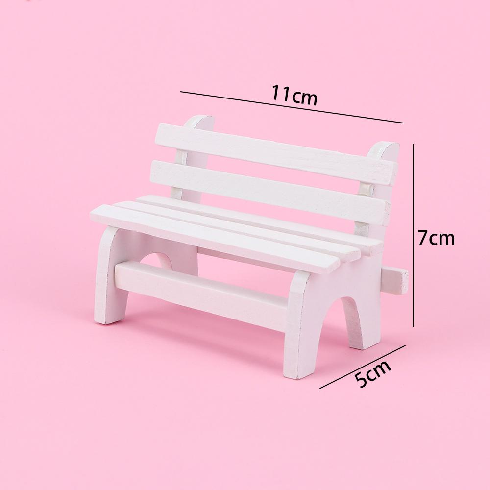 Ornaments Mini Chair Bench Miniatures Dollhouse Furniture Decoration Crafts Garden Decor Figurines
