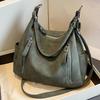 Simple Solid Color Women's Shoulder Bag, Large Capacity Handbag, Soft Pu Leather Tote Bag, Women's Casual Handbag, New Style