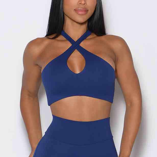 

High-End Cross-Border Sports Bra: Sexy Halter, Yoga, Running, Fitness Vest Small