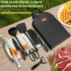 Professional barbecue Set Portable Travel Utensils Set of 10 Pieces Outdoor Kitchen Kitchenware for Backpack BBQ Camping Picnic