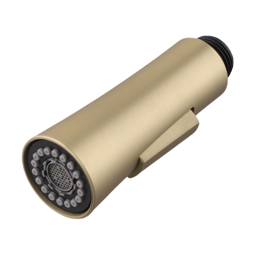 Chic Brushed Gold Pull Down Sprayer for Kitchen Sink 1 8 GPM Flow Rate