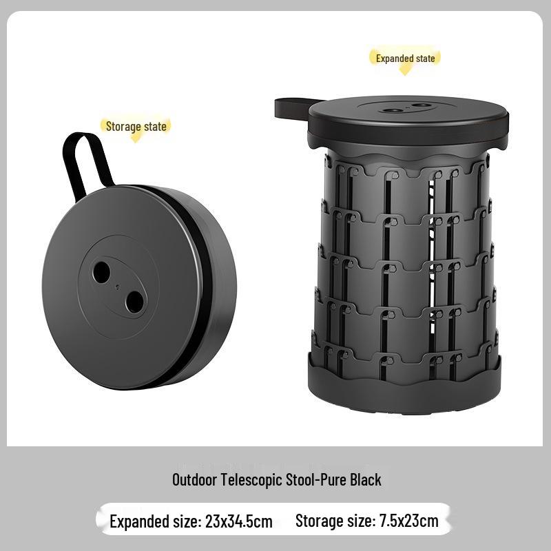 Liancai Składany Teleskopowy Stołek Tęczowy - Przenośne Krzesło Outdoorowe dla Dzieci na Kemping