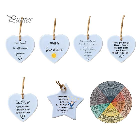 Friendship Ornaments for True Friends Star/Heart Shape Friendship Keepsake Hanging Plaque Christmas Souvenir Gifts for Women Sisters