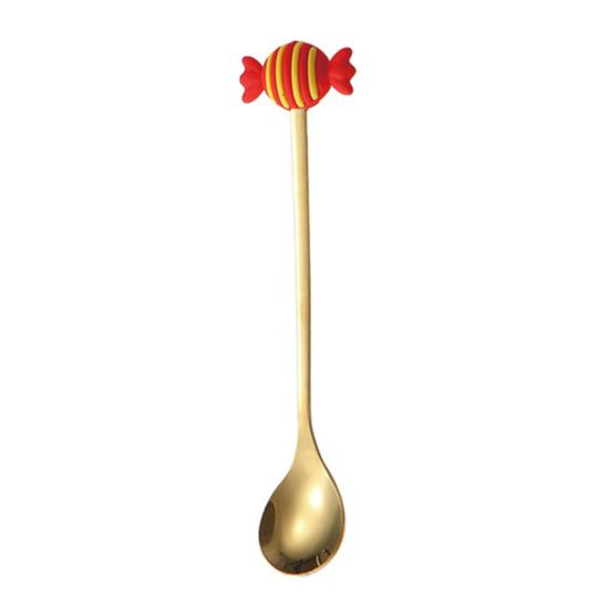 Christmas Fork/Spoon, Durable Stainless Steel, with Cute 3D Christmas Doll Decor Utensil, for Festive Home Restaurant D