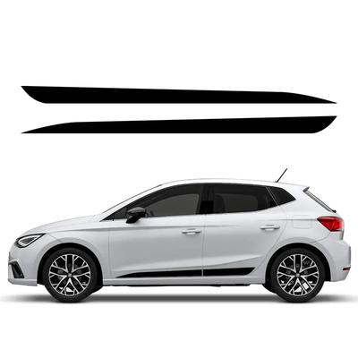 2Pcs Car Side Door Skirt Strip Stickers Sport Style Vinyl Film Decals For Seat Ibiza 6j 6l Fr Ateca Altea Leon Auto Accessories