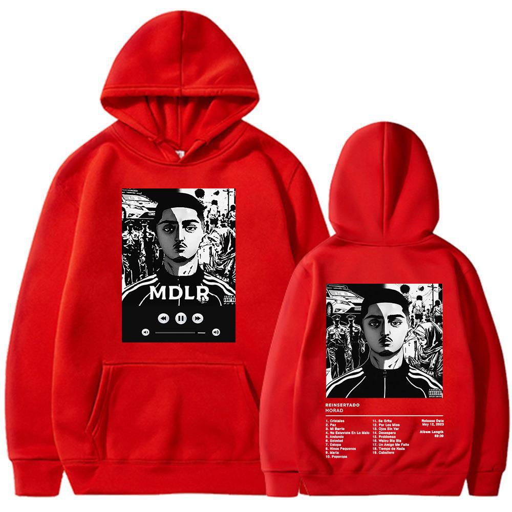Rapper Morad M.D.L.R Album Hoodies Men's Women Clothing Fashion Hip Hop Oversized Sweatshirts Vintage Loose Pullovers Streetwear