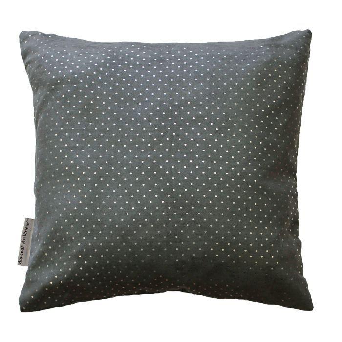 Housse de Coussin Suede Argent C1060 Anthracite 40 x 40 cm