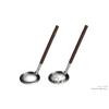 Takagi Craftsman's Way 18-8 Stainless Steel Tabletop Ladle with Wooden Handle and Hole