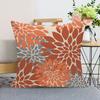 2 Pcs Throw Pillowcase Dahlia Printing Square Cushion Sham Diner Restaurant Hotel Bedroom Office Pillow Cover Machine Washable Zipper Pillowcases