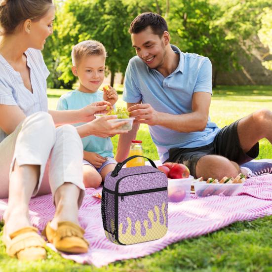 Izolační taška na oběd s vyztuženým uchem Velkokapacitní třívrstvý design Vodotěsná lehká nákupní taška