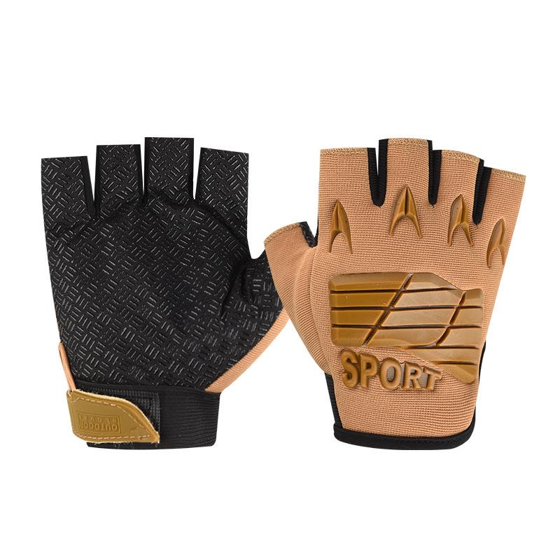 Tactical Half Finger Gloves Men's Outdoor Sports Cycling Training Anti Slip and Wear Resistant Protection Operations Military Fan Seal Special Forces