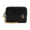 Card Case Solid Color Leather Coin Purse Women Accessories Black 6303-IMBLK