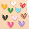 10-Color KC Gold Alloy Geometric Heart Charms - 16x18mm