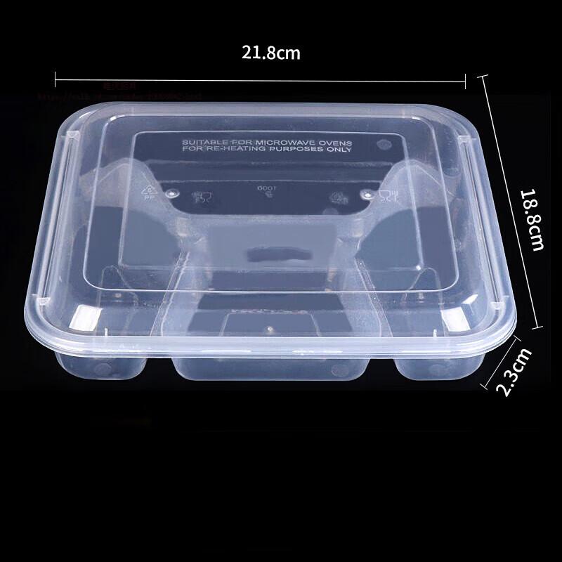Microwave-Safe Compartmentalized Disposable Lunch Box Set