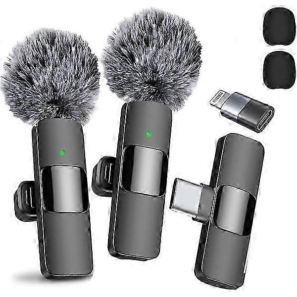 Verbeter uw opnames met onze Professionele Draadloze Lavalier Microfoon 2-Pack - Kristalhelder, Ruisonderdrukkend - USB-C Compatibel - Xin