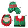 3PCS /Set Fancy Santa Toilet Seat Cover Christmas Xmas Bathroom Set  Home Decoration CDN