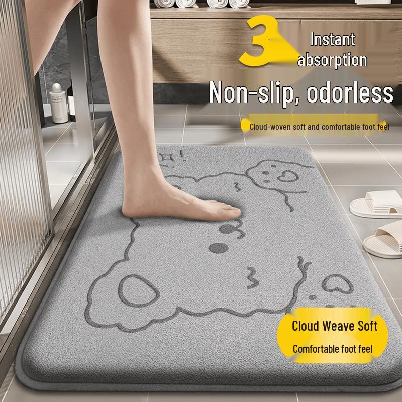Quick-Dry Absorbent Non-Slip Bathroom Mat