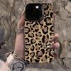 Una funda de teléfono con estampado de leopardo adecuada para iPhone 17 16 15 14 13 12 11 Pro/Max/Plus cubierta trasera anticaída y a prueba de golpes