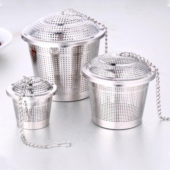 Stainless Steel Tea Medicinal Herbs Hot Pot Seasoning Infuser Strainer Steeper