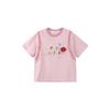 Girls' Pure Cotton Letter Print Short Sleeve T-Shirt