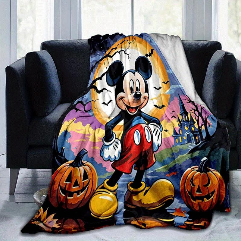 

1pc Mickey Halloween Printing Blanket - Soft, All-Season Throw for Office Blanket, | Personalized Gift with Adorable Cartoon Design 80cmx120cm(31inx47in)