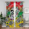 Window Curtain Room Panel Rolling Stones Halloween Decoration Living Curtains Partition Tulle Bedroom Modern Made Of Polyester Washable Sitting Ready
