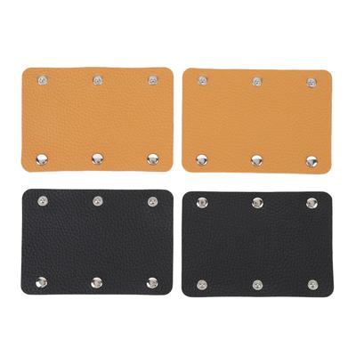 4pcs Luggage Handle Wrap Detachable PU Leather Luggage Handle Cover Bag Accessory for Travel