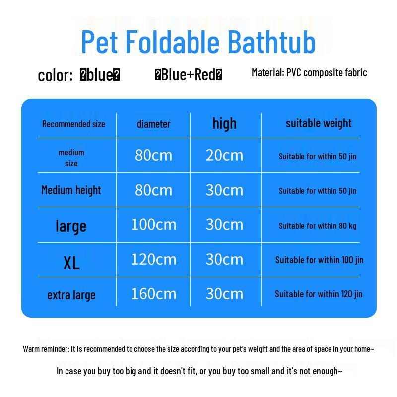 Foldable PVC Pet Tub: Portable Soaking & Swimming Pool for Dogs