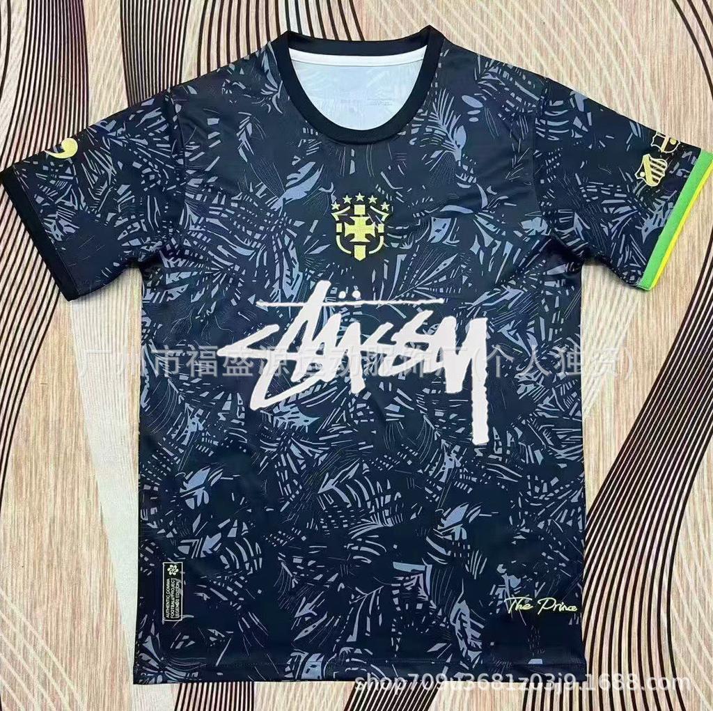 Retro Jersey Brazil Argentina Germany England Portugal Spain Signature Short Sleeved Football