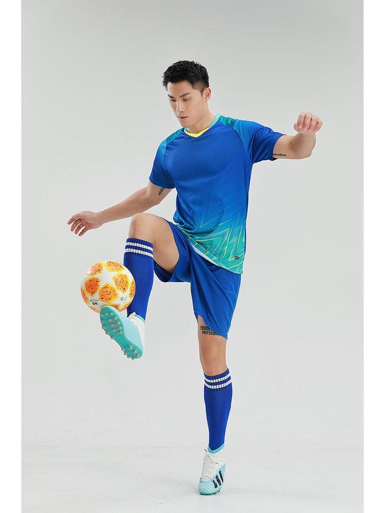 Men's Quick-Dry Football Jersey Set with Number Print for Adults and Kids
