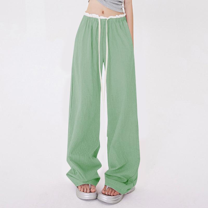 

VONDA Женские повседневные брюки с эластичной резинкой на талии в контрастную клетку XL зелёный