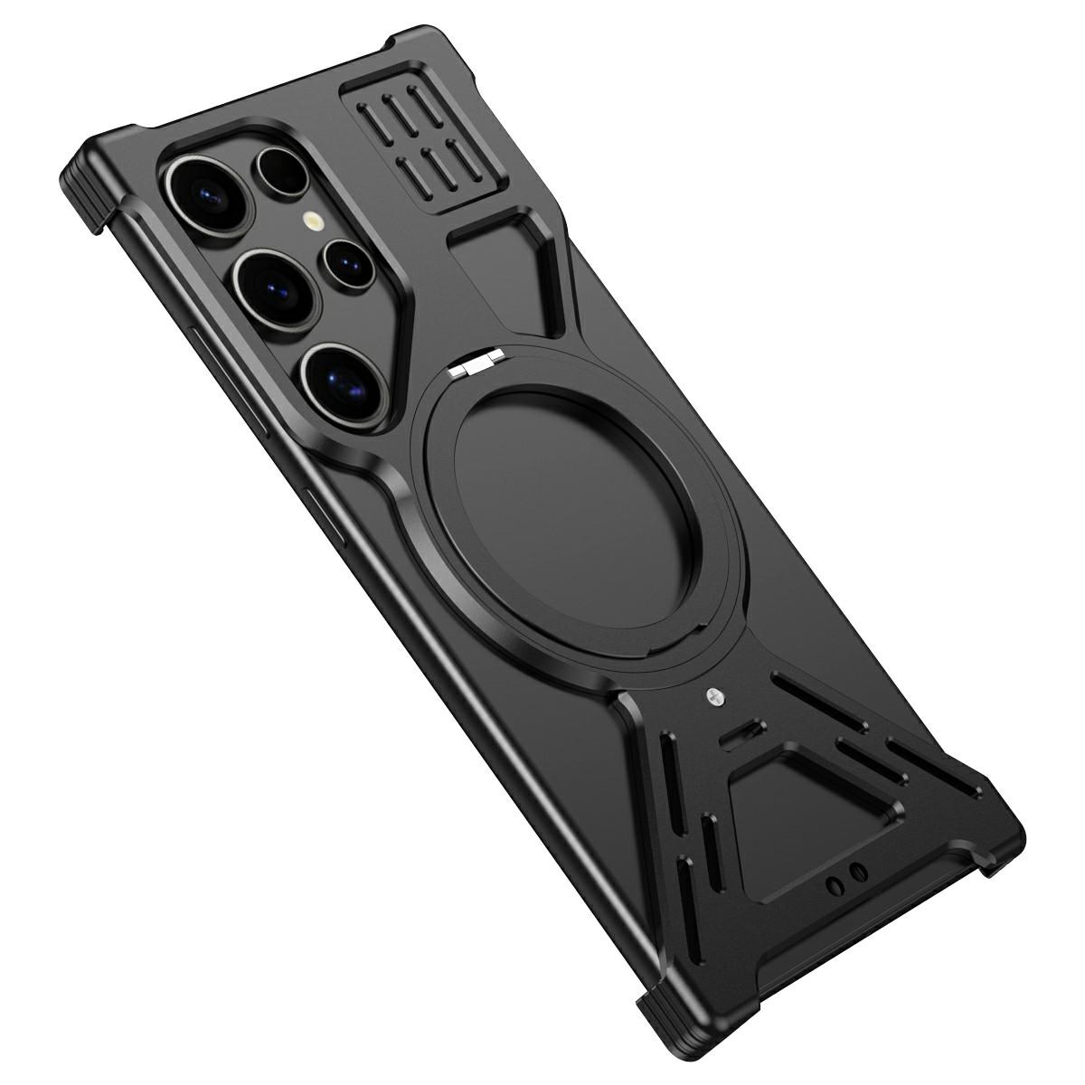 

Для Samsung Galaxy S22 Ultra 5G чехол-бампер, совместимый с MagSafe Kickstand Phone Back Cover Теплоотвод Black