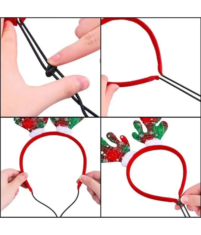 Christmas Decoration Pet Headwear Party Dress Up Antlers Hair Hoops Pet Supplies Christmas Hat Headbands Dog Elk Hair Hoops