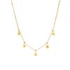 Gold-Plated Five-Petal Flower Pendant Necklace: Simple Titanium Steel Aesthetic for Women