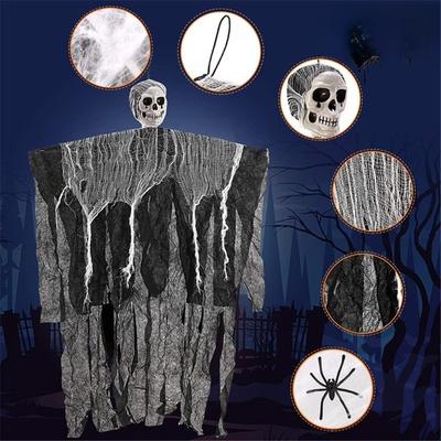 Lysande Skelett Spöke Hängande Hänge Spöklik Halloween Dekoration för Veranda, Spökhus och Skräckfest Läskiga Rekvisita