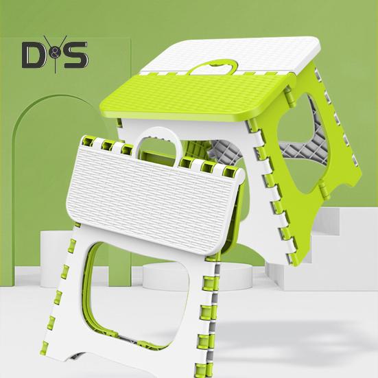 Klapphocker aus Kunststoff mit Griff, tragbar, leicht, robust, für Outdoor-Camping, Jagd, Picknick, Angeln, Mini-Tritthocker, Stuhlsitz