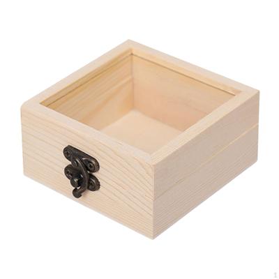 Cajas de madera sin terminar para almacenamiento Manualidades de madera, Caja pequeña para manualidades con tapa DIY