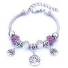 Pulseira em Forma de Coração Liga Design de Elefante Furo Grande Contas de Vidro Transparentes Joia Presente para Mulheres