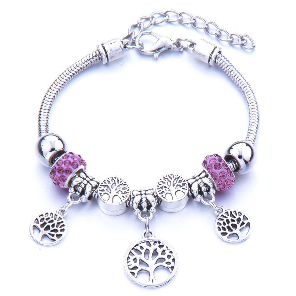 Pulseira em Forma de Coração Liga Design de Elefante Furo Grande Contas de Vidro Transparentes Joia Presente para Mulheres