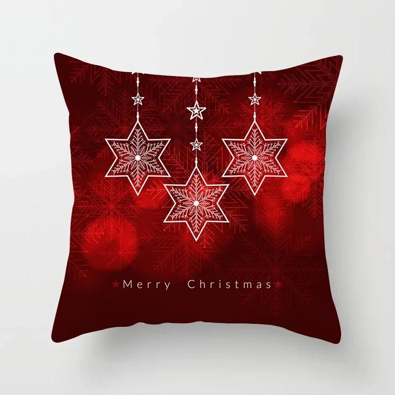 Christmas Themed Pillowcases Car Accessories Office Santa Claus Living Room Sofa Home Pillowcases
