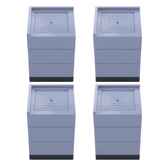 4Pcs Furniture Risers Shock Absorbing Anti-slip Heavy Duty Bed Desk Cabinet Sofa Chair Legs Refrigerator Dryer Washing Machine L-Shaped Lift Riser