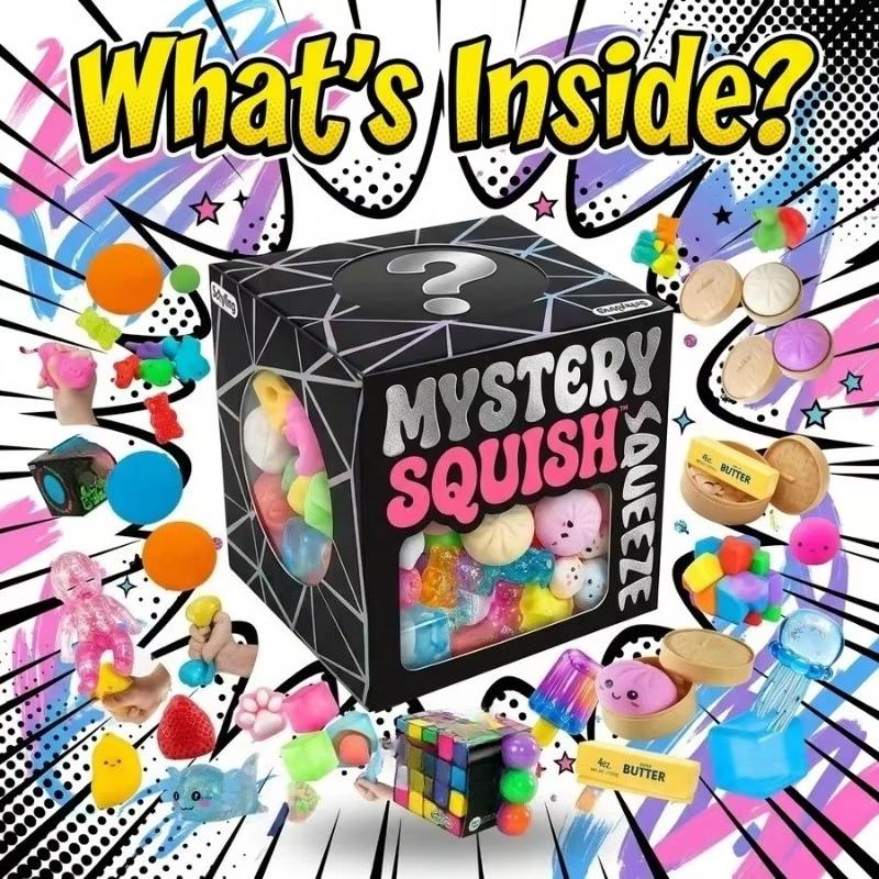 Geheimnisvolle Blindbox Zufälliges Quetsch-Fidget-Spielzeug, Niedliches Sensorisches Stressabbau-Quetschspielzeug für Alle Altersgruppen white