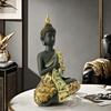 Últimas Estatuas de Buda Mono Negro Adornos Uso en el Hogar Bonitas Decoraciones para Sala de Estar Decoración de Entrada Artesanías de Resina Duraderas