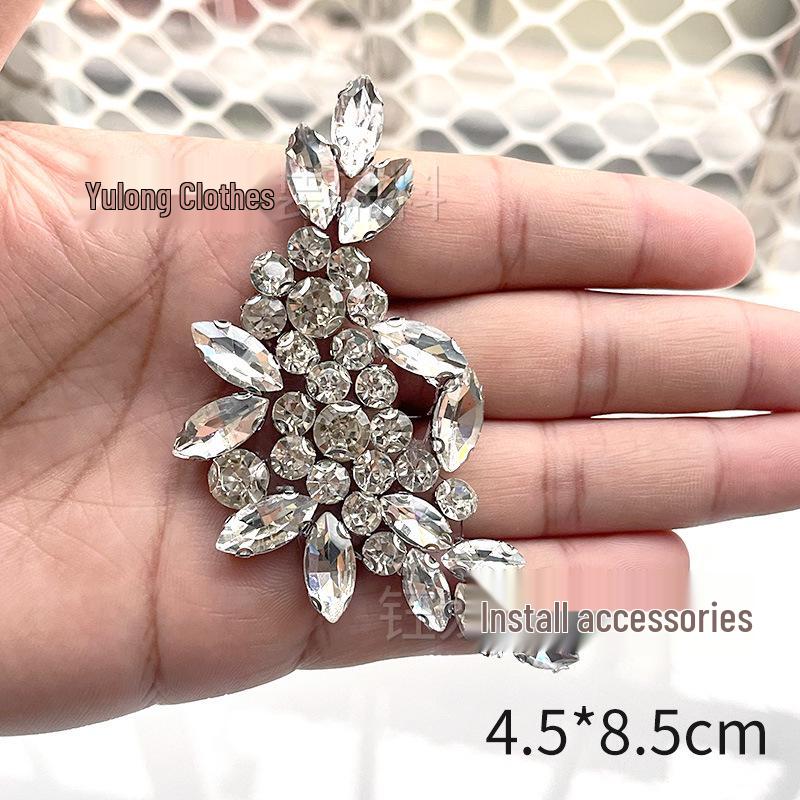 White Rhinestone DIY Hotfix Adhesive Fabric for Crystal Ornaments & Shoe Box Decorations
