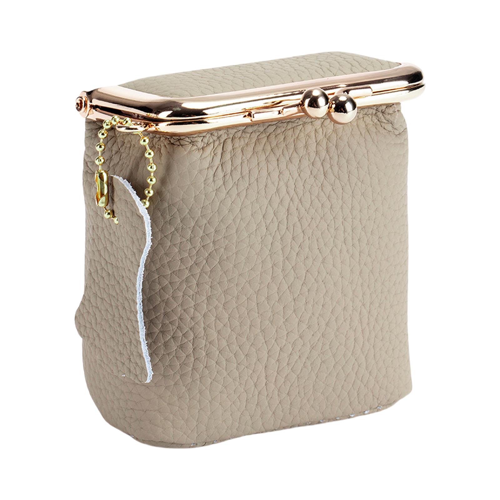 

Винтажный органайзер для украшений Маленький кошелек для монет Шкатулка для украшений Кожаная текстура Подходит для хранения серег, ожерелий, помады серый