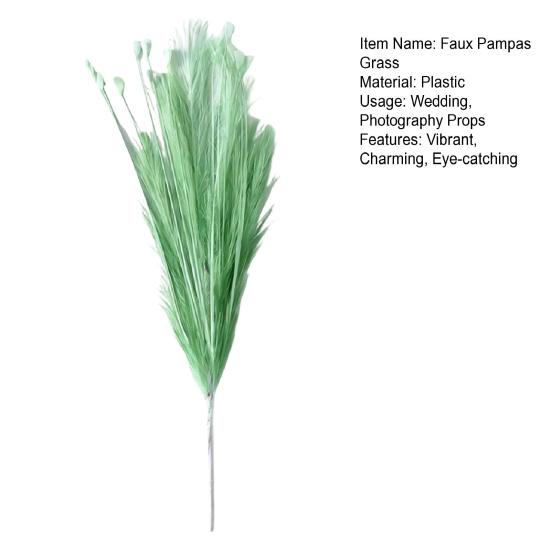 Yousheng Colorful Faux Pampas Grass Fluffy Artificial Bulrush Fake Tall Reed Stems Vase Filler for Living Room Wedding Boho Floral