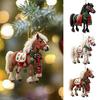Kůň Vánoční ozdoba 2D Akrylový Kůň Ozdoby na Vánoční stromek Jezdecké dárky pro Ženy Dívky Milovníky koní