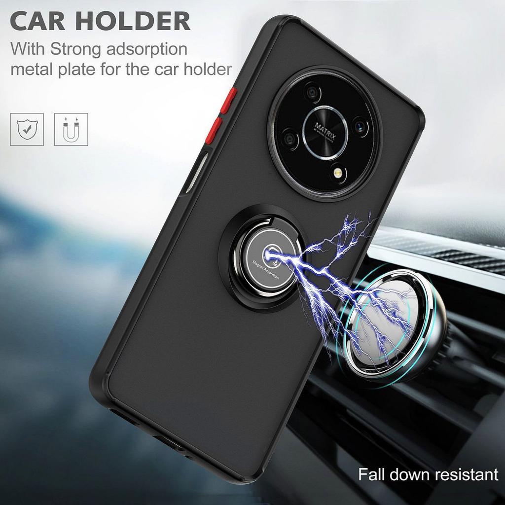 Shock Proof Armor Matte Case for Honor X9A Magic 5 Lite Pro 50 70 60 SE X7A X8A X7 X8 X9 Camera Lens Protect Ring Holder Full Protection Cover